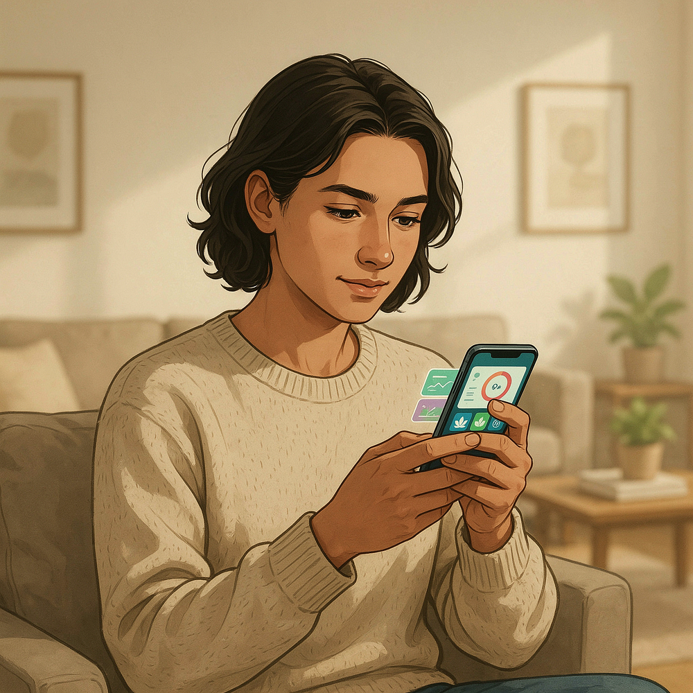 The Healer Net app on smartphone